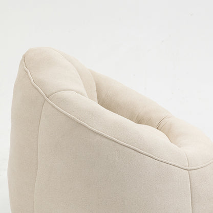 Compressed Bean Bag Sofa Chair with Ottoman, High-Density Foam