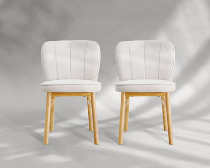Wooden Frame Dining Armless Chairs