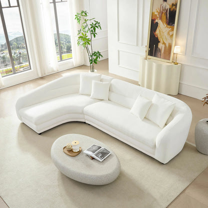 Pebble Coffee Table: 55" Vintage Elliptical Fiberglass Sofa Table