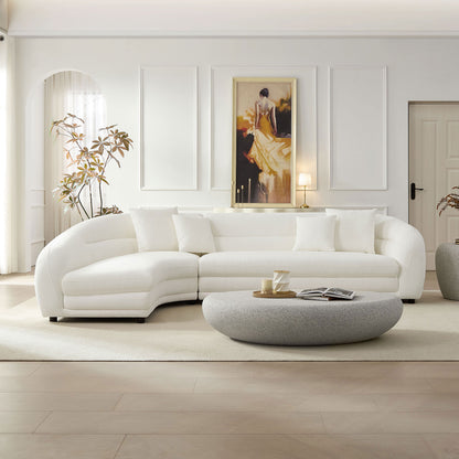 Pebble Coffee Table: 55" Vintage Elliptical Fiberglass Sofa Table