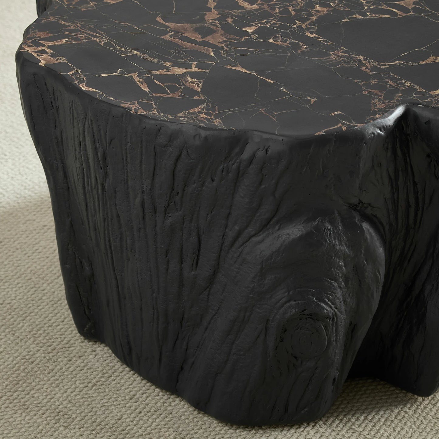 48.62" Unique Shape Coffee Table - Sturdy Fiberglass