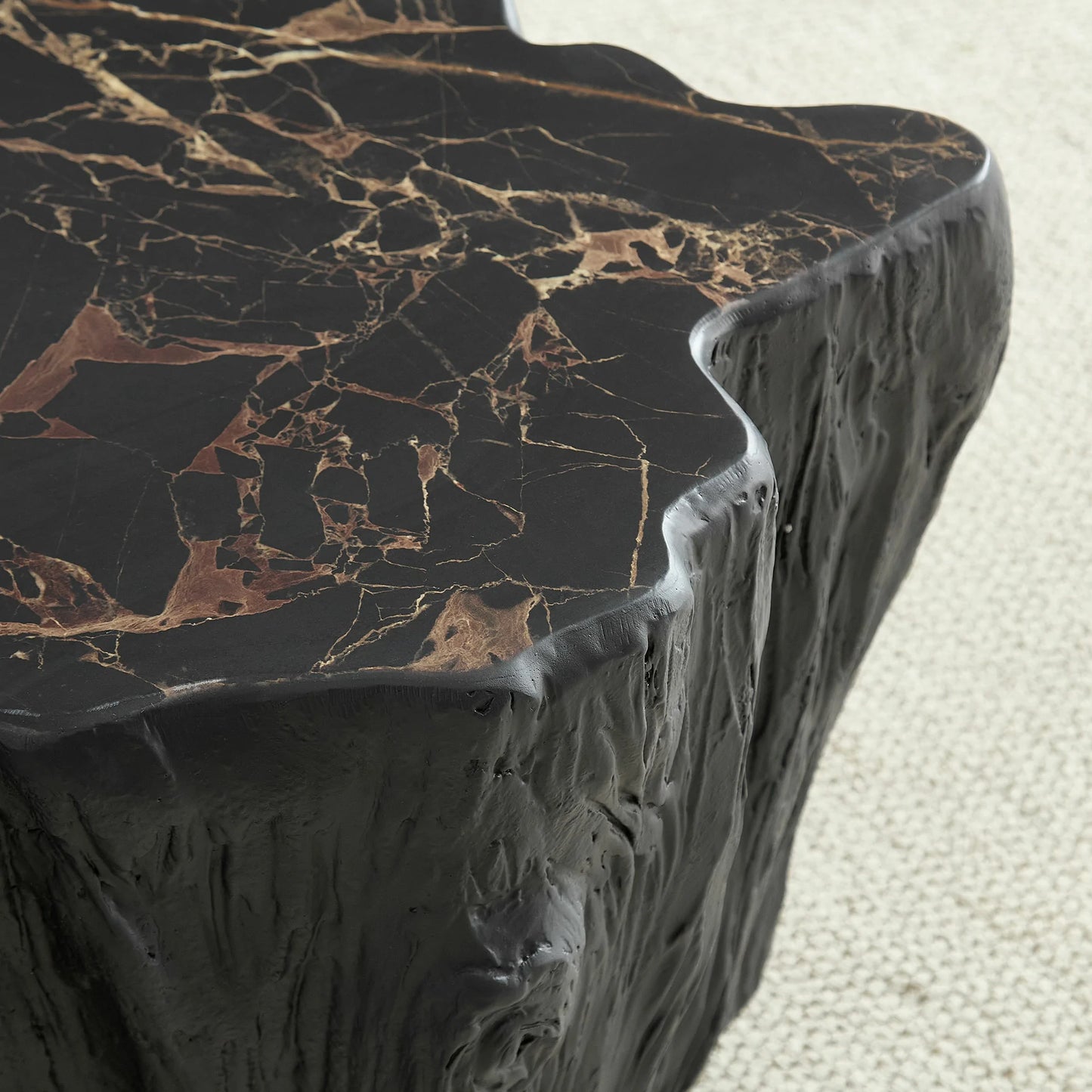 48.62" Unique Shape Coffee Table - Sturdy Fiberglass