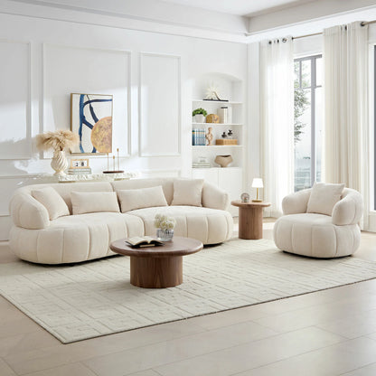 Modern Curved Accent Chair – Ergonomic Lounge, Comfort Armchair