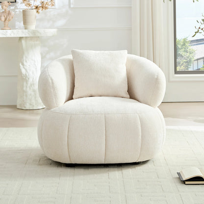 Modern Curved Accent Chair – Ergonomic Lounge, Comfort Armchair