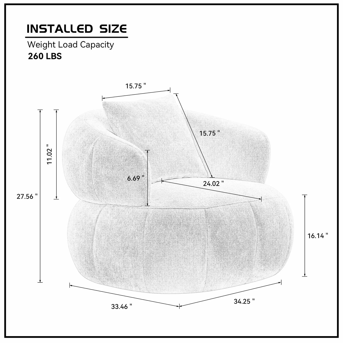 Modern Curved Accent Chair – Ergonomic Lounge, Comfort Armchair