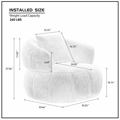 Modern Curved Accent Chair – Ergonomic Lounge, Comfort Armchair