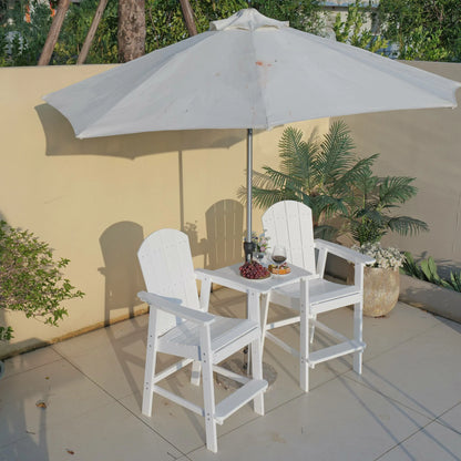 Outdoor Lounge Chair - HIPS Frame, 304 Stainless Steel - Teak