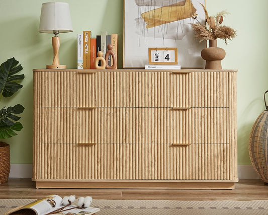 55" Wide Modern Chest of 6 Drawers