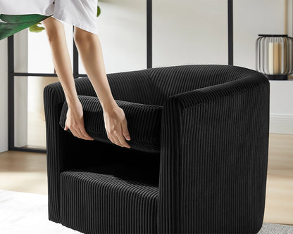 Swivel Accent Chair 360° Comfy Recliner Corduroy Arm Chair