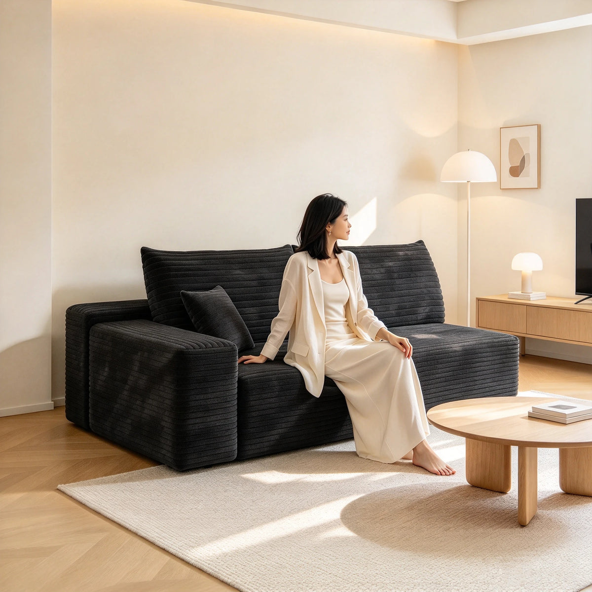 Y119 3-Seat Sofa – Modern Comfort Design