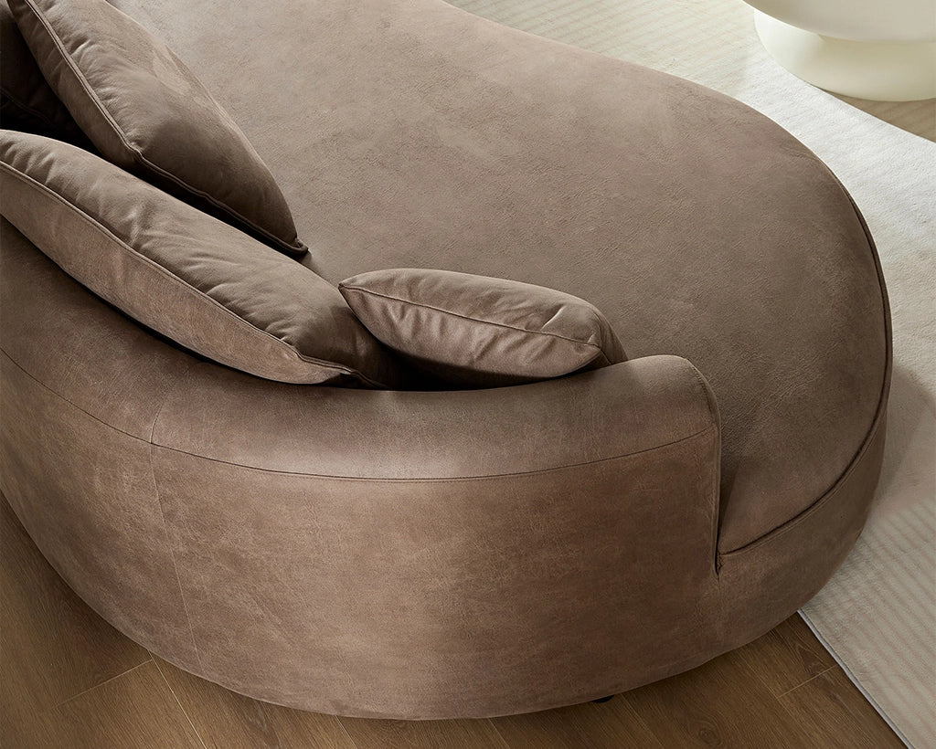 Right-Facing L-Shaped Sectional 128.74 Inch Modern Sectional Curved Sofa Couch
