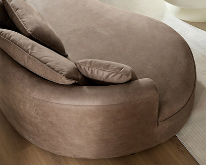 Right-Facing L-Shaped Sectional 128.74 Inch Modern Sectional Curved Sofa Couch