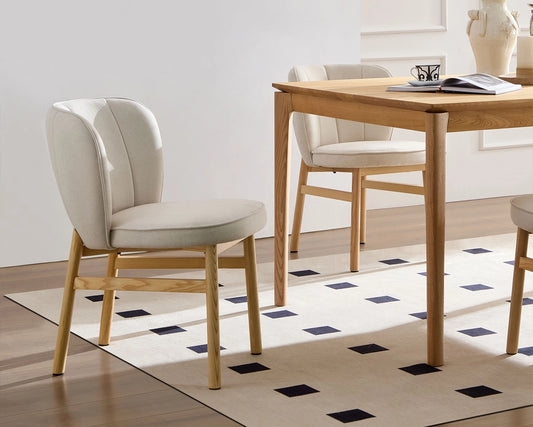 Wooden Frame Dining Armless Chairs