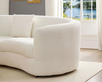 2PCs set	Classic Curved Tight Back Sofa, Upholstered Comfy Couch for Living Room