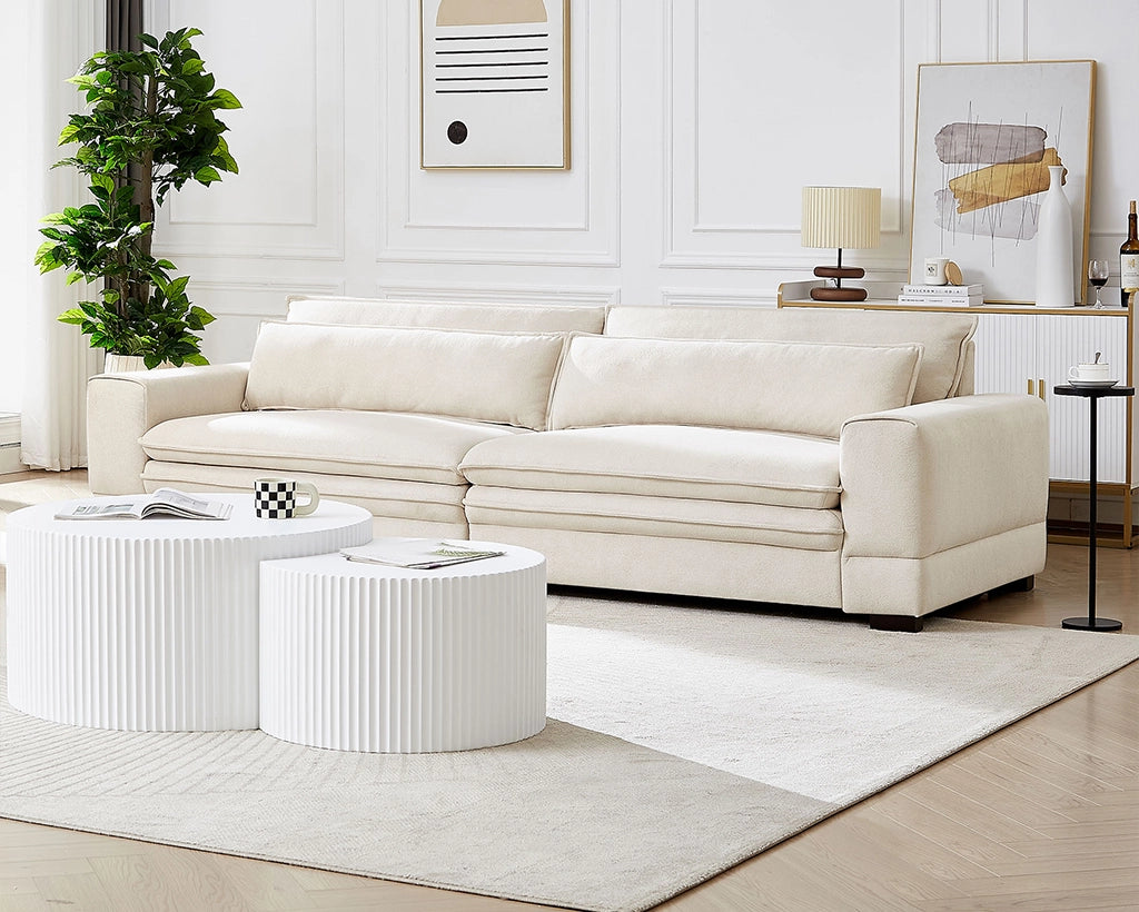 Fabric Mid-Century Sofa Couch Modern Upholstered Couch