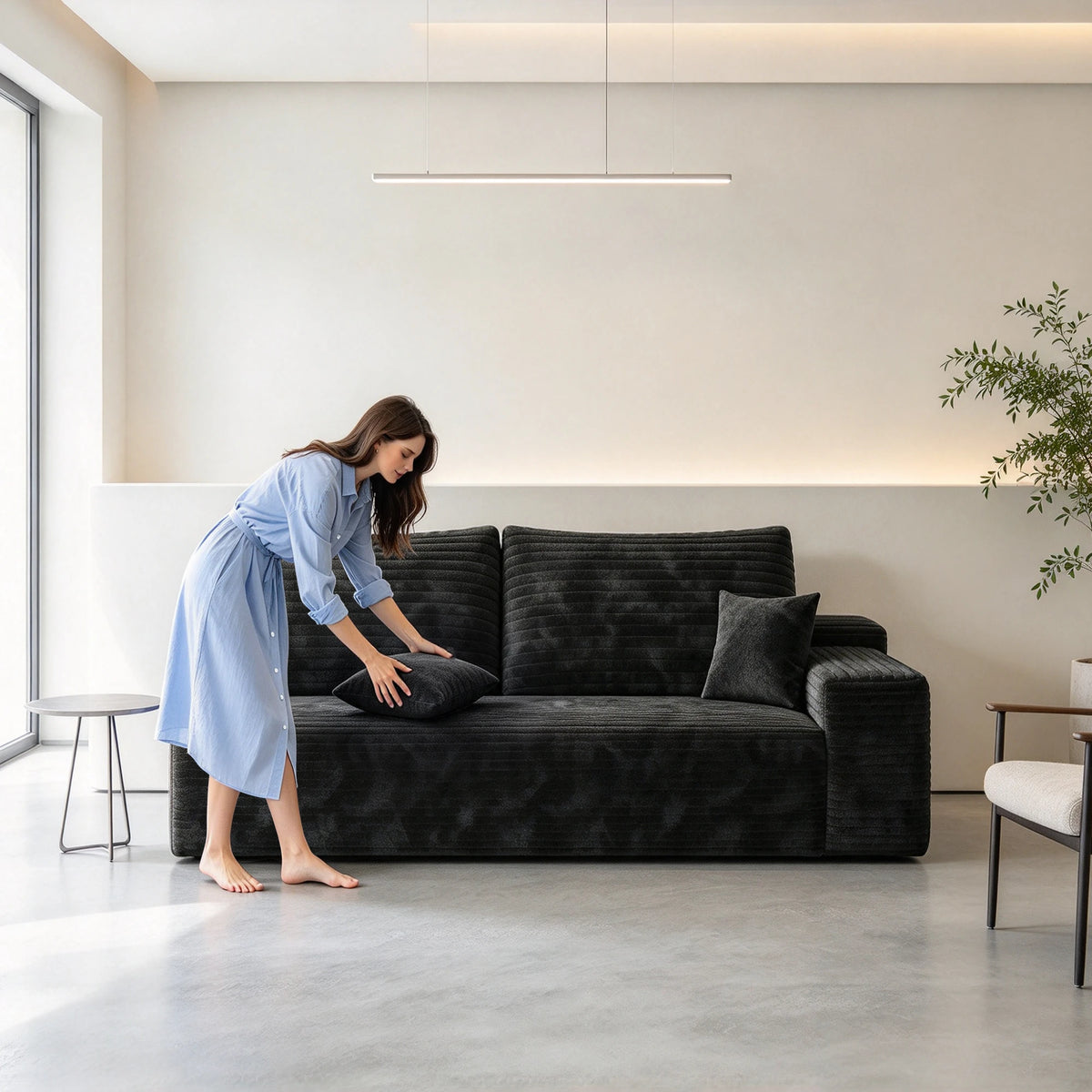 Y119 3-Seat Sofa – Modern Comfort Design