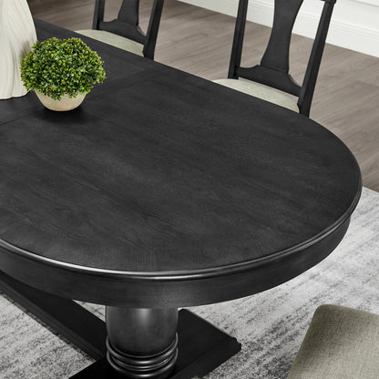 94.06" Extendable Wood Dining Table for 8 - Mid Century Modern