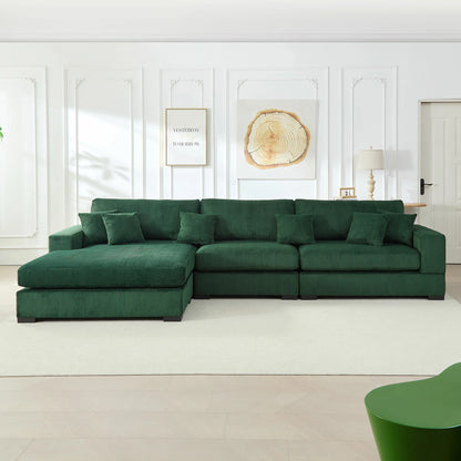 Modular 4-Seat Sofa – Right 1.5 + Ottoman, 2 Armrests, 4 Colors