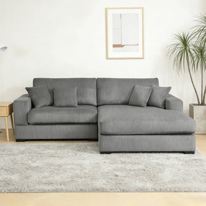 Modular 3-Seat Sofa – Right 1.5 + Ottoman, 2 Armrests, 4 Colors