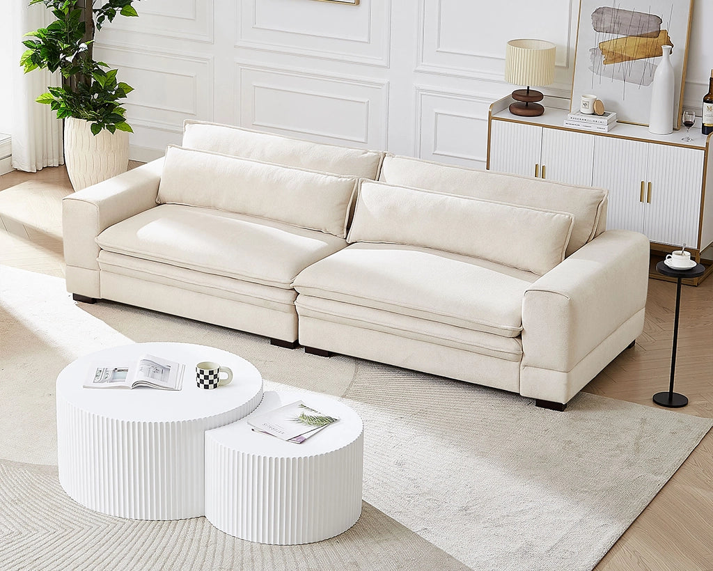 Fabric Mid-Century Sofa Couch Modern Upholstered Couch