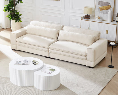Fabric Mid-Century Sofa Couch Modern Upholstered Couch