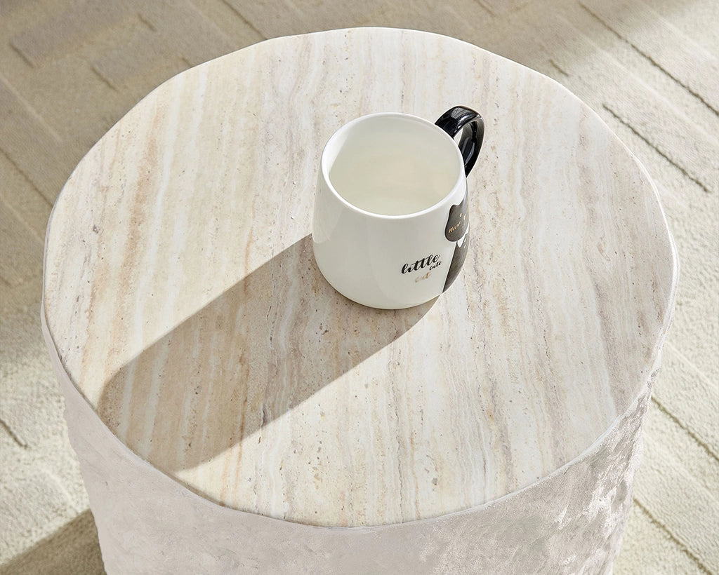 15.75 Inch Side Table,Round Fiberglass Coffee Table