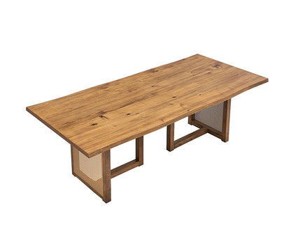 86.61 Inch Oversize Rectangular Waves Dining Table Set
