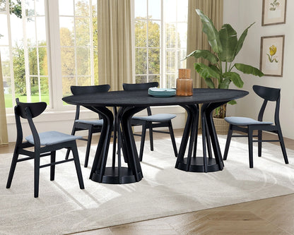 (1 Table+6 Chairs) 78.74 Inch Modern Dining Table Set of 7 pcs