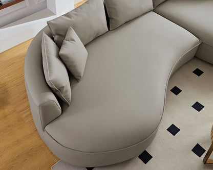 Right-Facing L-Shaped Sectional 128.74 Inch Modern Sectional Curved Sofa Couch