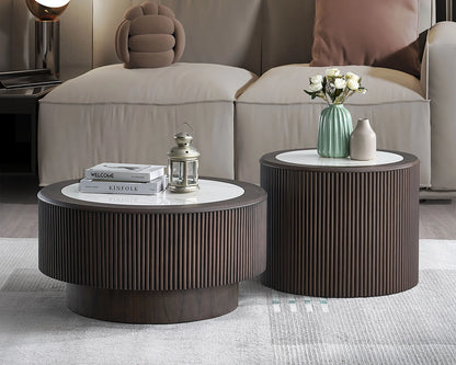 Modern Faux Marble Pattern Stickers Coffee Table Set