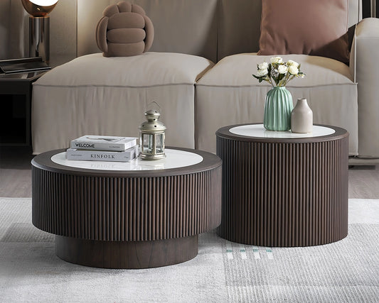 Modern Faux Marble Pattern Stickers Coffee Table Set
