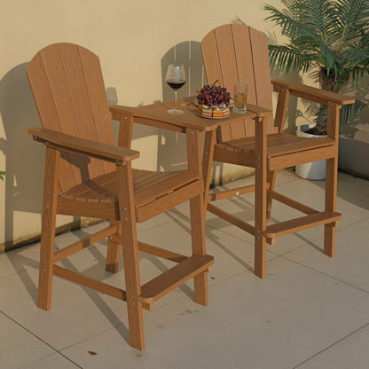 Outdoor Lounge Chair - HIPS Frame, 304 Stainless Steel - Teak