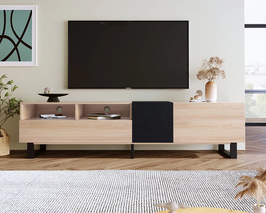 70.90" Modern TV Stand for 80'' TV with Double Storage Space, Media Console Table