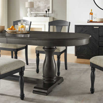 94.06" Extendable Wood Dining Table for 8 - Mid Century Modern