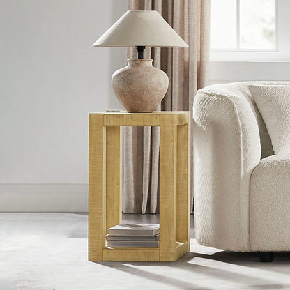 2-Tier Rectangle Coffee Table Set – 2-Piece, Easy Assembly, Natural