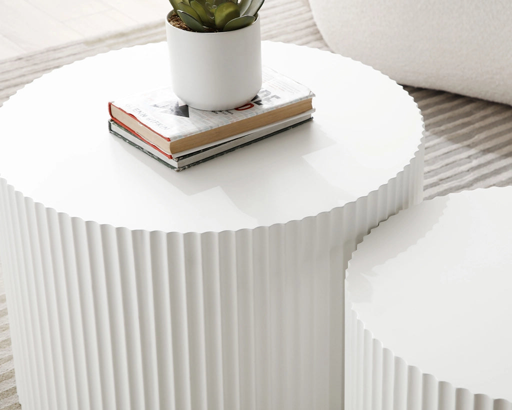 Nesting Table Set of 2, MDF Coffee Table set