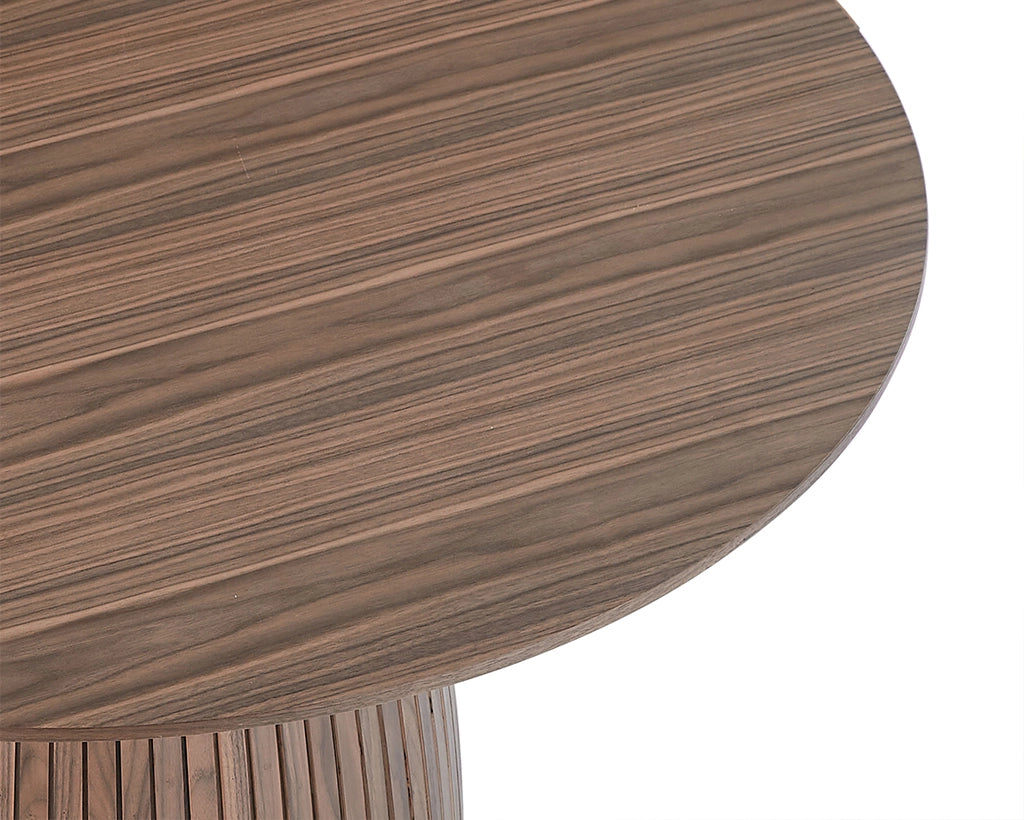 47,24" Mid-Century Modern Dining Table - Space-Saving 4-8 Seater in Walnut Finish