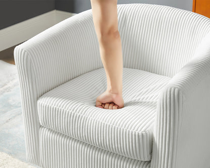 Swivel Accent Chair 360° Comfy Recliner Corduroy Arm Chair