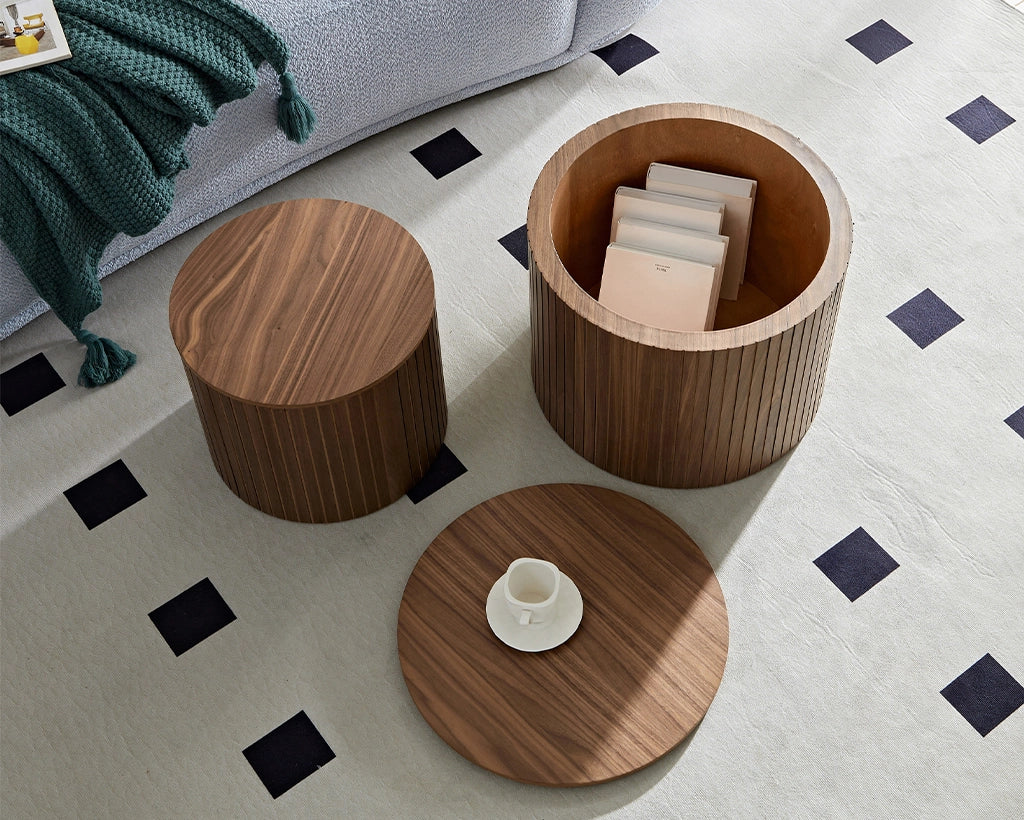 Nested MDF Coffee Table Set of 2 for Living Room