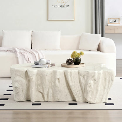 48.62" Unique Shape Coffee Table - Sturdy Fiberglass