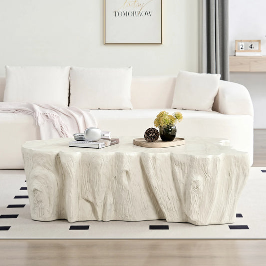 48.62" Unique Shape Coffee Table - Sturdy Fiberglass