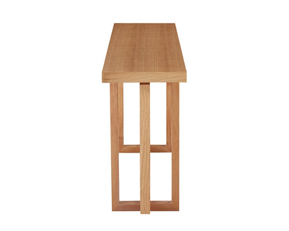 59.05-Inch Oak Finish MDF Console Table
