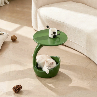 15.75'' 2-in-1 Pet Friendly End Table, No Assembly Fiberglass Base