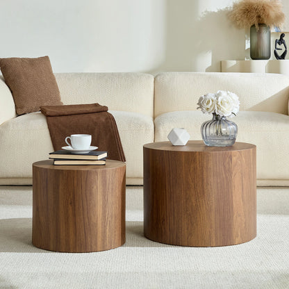 WILLIAMSPACE 2-Piece Nesting Coffee Table Set – Round, No Assembly