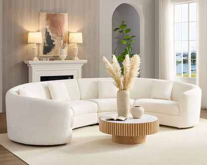 2PCs set	Classic Curved Tight Back Sofa, Upholstered Comfy Couch for Living Room