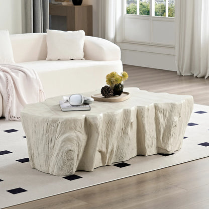 48.62" Unique Shape Coffee Table - Sturdy Fiberglass