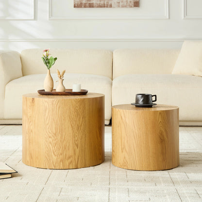 WILLIAMSPACE 2-Piece Nesting Coffee Table Set – Round, No Assembly