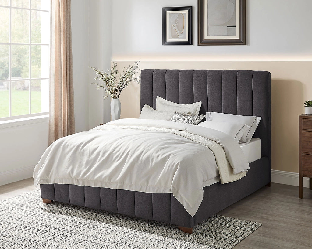 Modern Design Bed Frame Upholstered Queen Bed Frame Platform