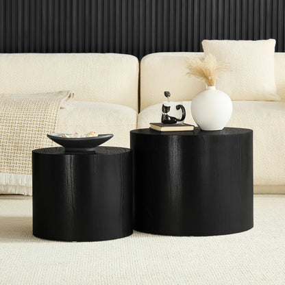 WILLIAMSPACE 2-Piece Nesting Coffee Table Set – Round, No Assembly
