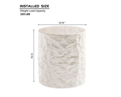 15.75 Inch Side Table,Round Fiberglass Coffee Table